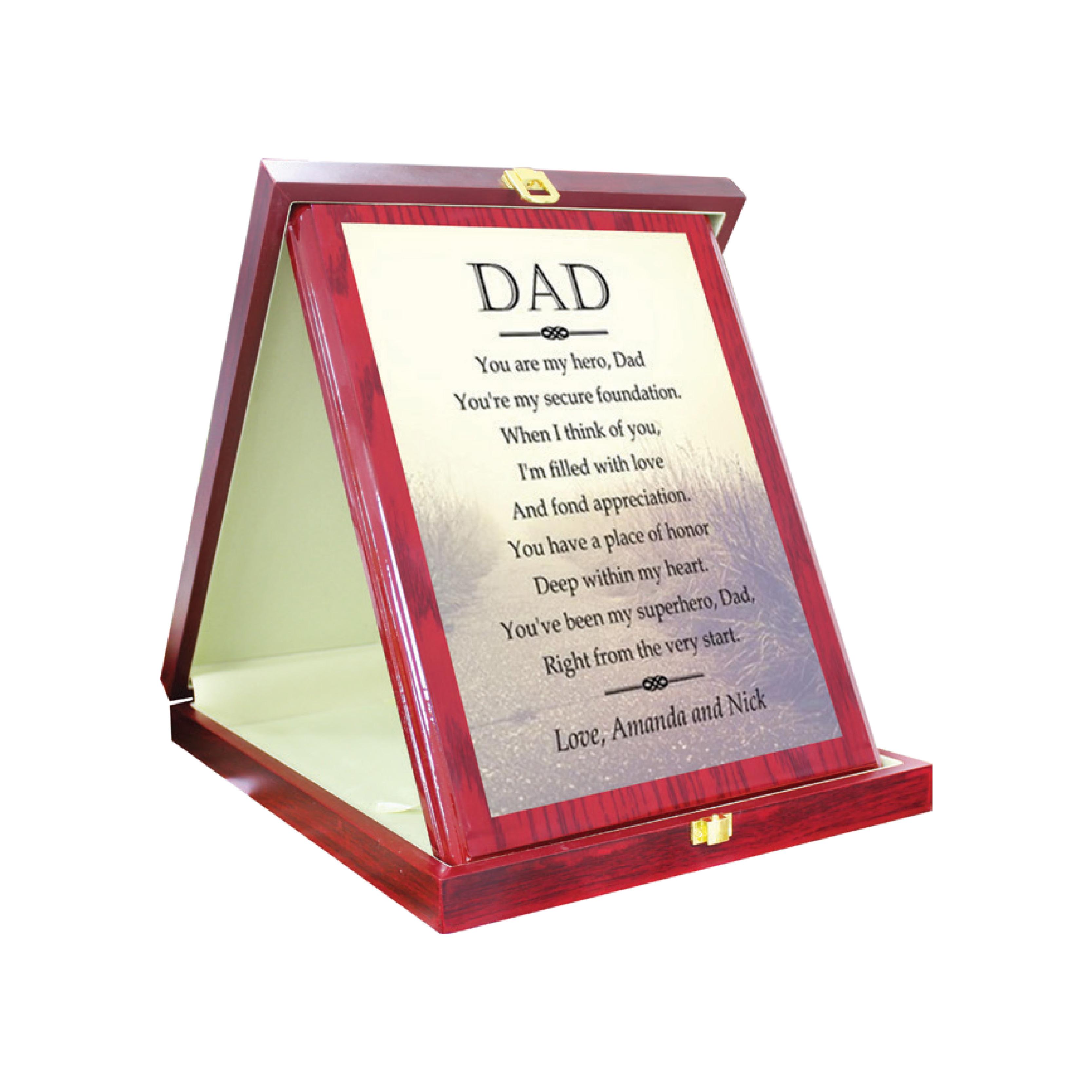 230 x 300 Vertical Plaque in gloss finish and Alumium Plate with Logo